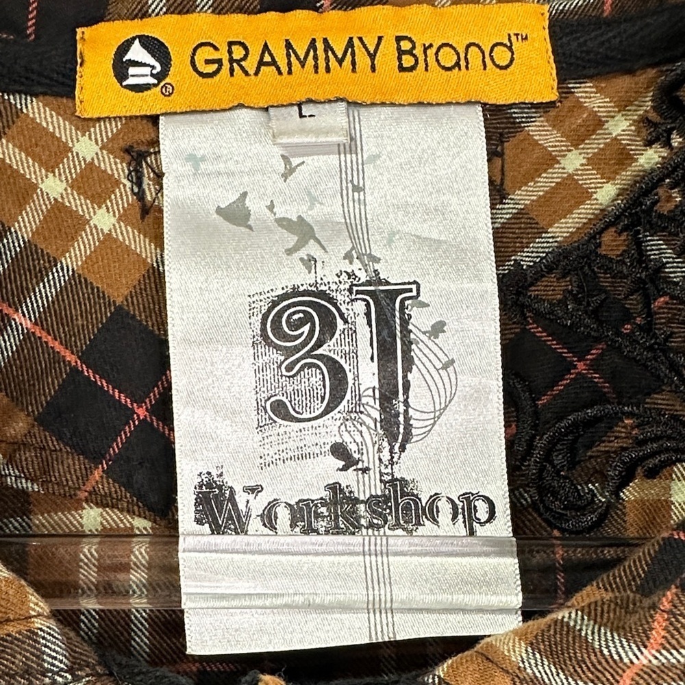 Johnny Was 3J Workshop Grammy Brand Women's Plaid Button Down Boho Shirt L - Picture 2 of 14